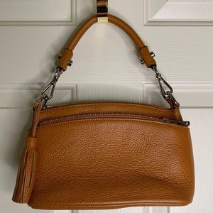 S-Zone Brown Leather Handbag Shoulder Bag Purse